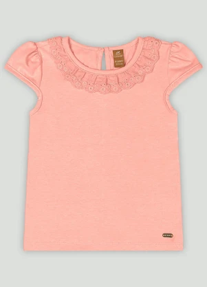 Up Baby - Blusa Infantil Manga Curta em CottonRosa - UP BABY