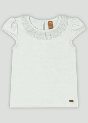 Up Baby - Blusa Infantil Manga Curta em Cotton Verde - UP BABY