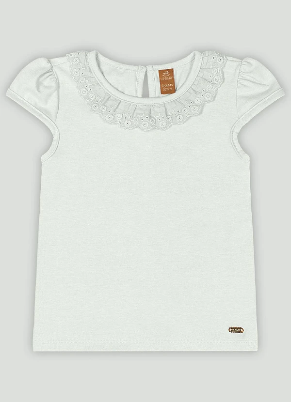 Up Baby - Blusa Infantil Manga Curta em Cotton Verde