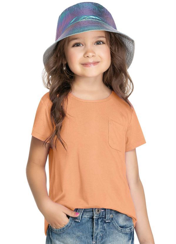 Trick Nick - Blusa Infantil Manga Curta Laranja