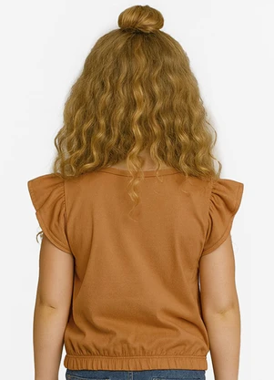Infinita Cor - Blusa Infantil Manga Curta Laranja - INFINITA COR