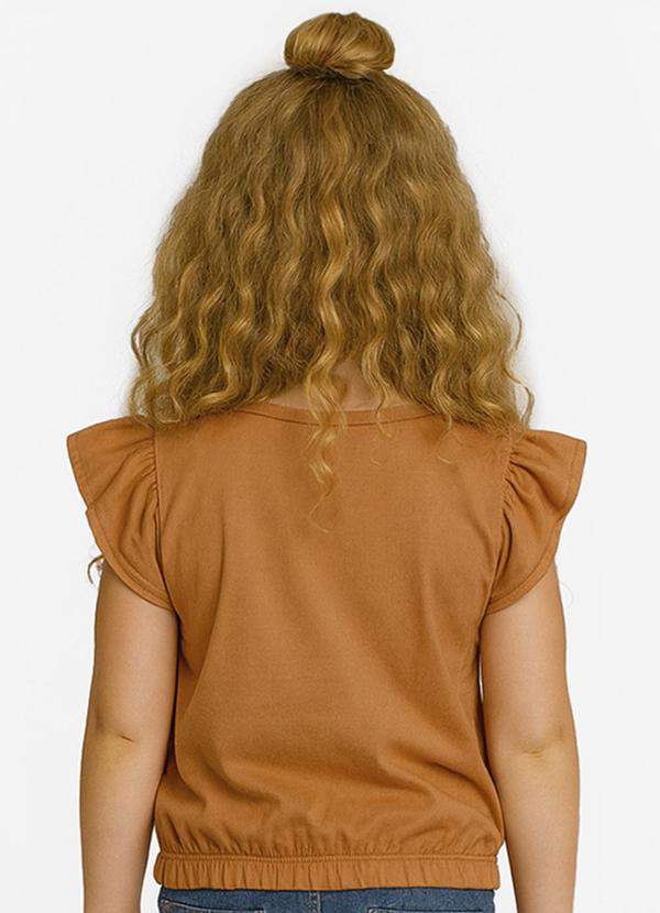 Infinita Cor - Blusa Infantil Manga Curta Laranja 2