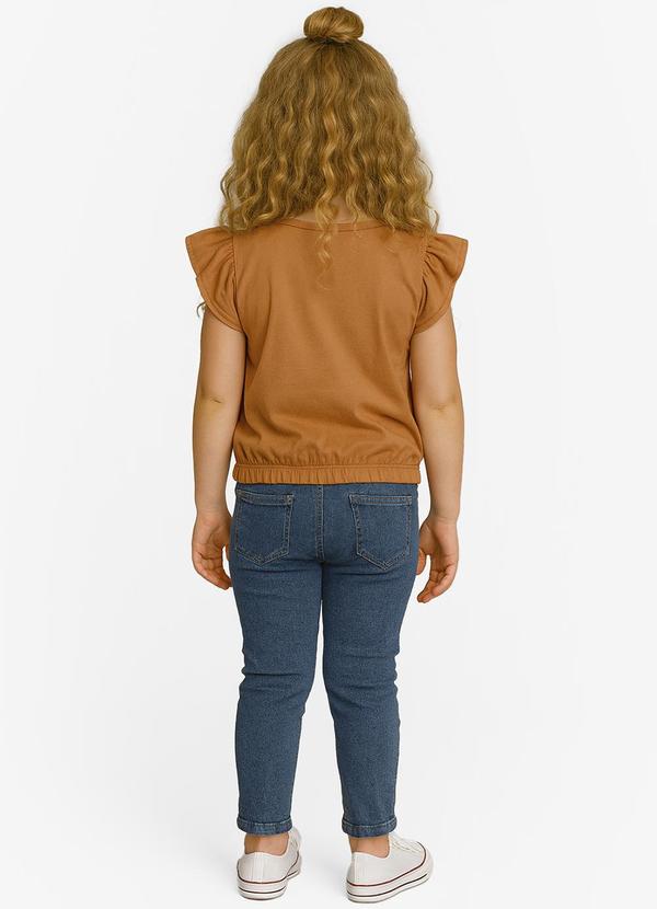 Infinita Cor - Blusa Infantil Manga Curta Laranja 4