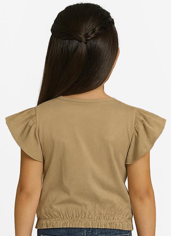 Infinita Cor - Blusa Infantil Manga Curta Rosa 2