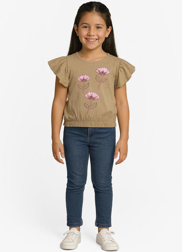 Infinita Cor - Blusa Infantil Manga Curta Rosa 3