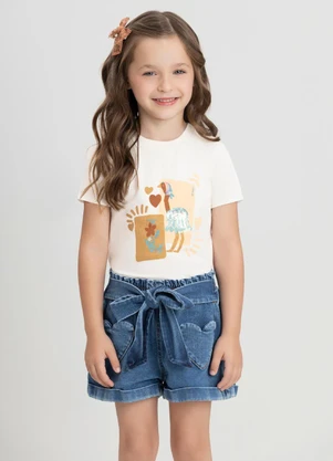 Blusa Infantil Manga Curta Up Baby Branco - UP BABY