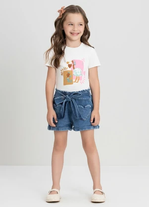 Blusa Infantil Manga Curta Up Baby Branco - UP BABY