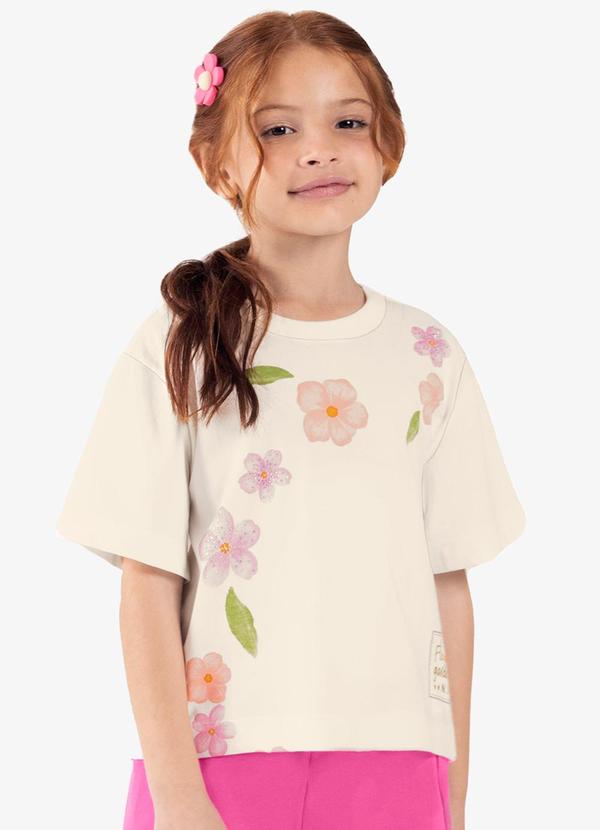 Rovi Kids - Blusa Infantil Meia Malha Bege