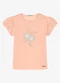 Trick Nick - Blusa Infantil Meia Malha com Bordado Rosa - variação: Rosa