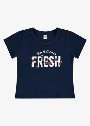 Rovi Kids - Blusa Infantil Meia Malha com Estampa Azul - ROVI KIDS
