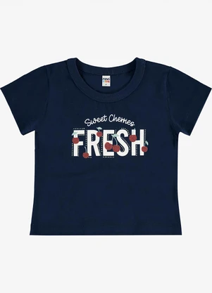 Rovi Kids - Blusa Infantil Meia Malha com Estampa Azul - ROVI KIDS