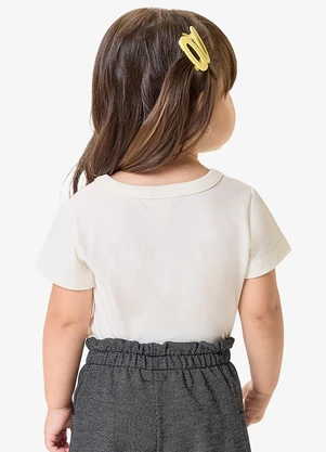 Rovi Kids - Blusa Infantil Meia Malha com Estampa Bege - ROVI KIDS