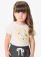 Rovi Kids - Blusa Infantil Meia Malha com Estampa Branco - variação: Bege