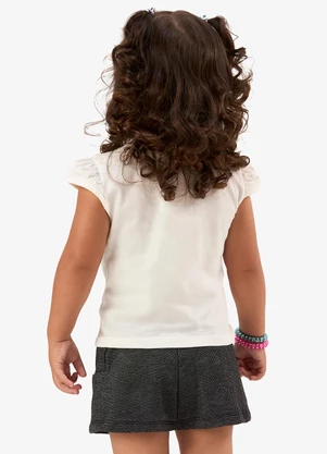 Rovi Kids - Blusa Infantil Meia Malha com Estampa Bege - ROVI KIDS