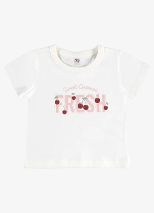 Rovi Kids - Blusa Infantil Meia Malha com Estampa Branco - ROVI KIDS