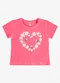 Rovi Kids - Blusa Infantil Meia Malha com Estampa Branco - variação: Rosa