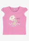 Rovi Kids - Blusa Infantil Meia Malha com Estampa Bege - variação: Rosa
