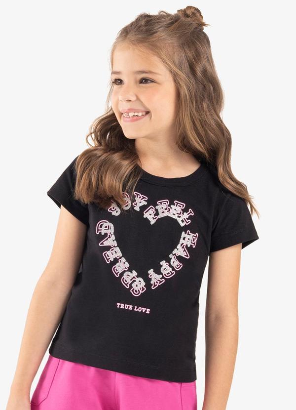 Rovi Kids - Blusa Infantil Meia Malha Preto