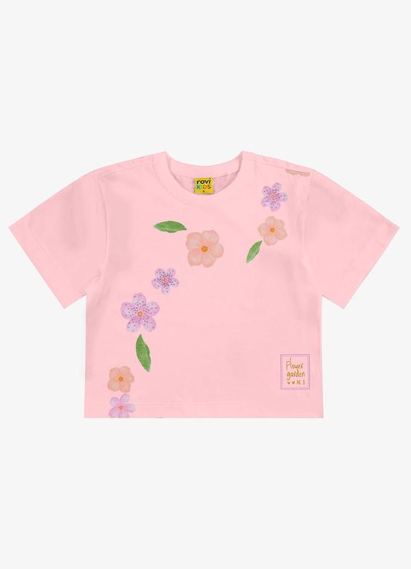 Rovi Kids - Blusa Infantil Meia Malha Rosa
