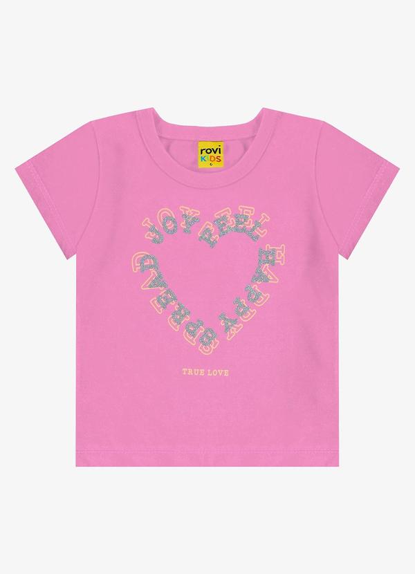 Rovi Kids - Blusa Infantil Meia Malha Rosa