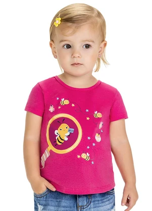 Kyly - Blusa Infantil Menina Abelhas Rosa - KYLY