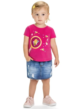 Kyly - Blusa Infantil Menina Abelhas Rosa - KYLY