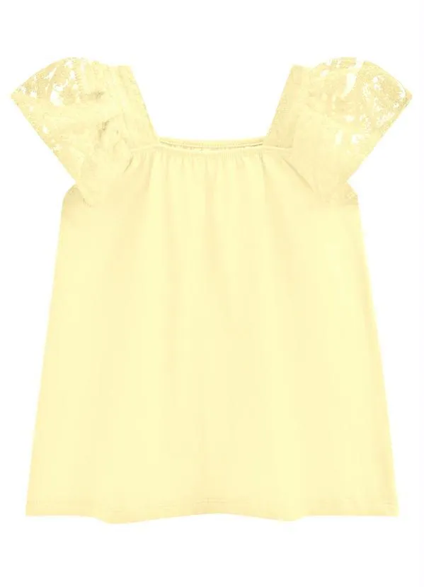 Milon - Blusa Infantil Menina Amarelo
