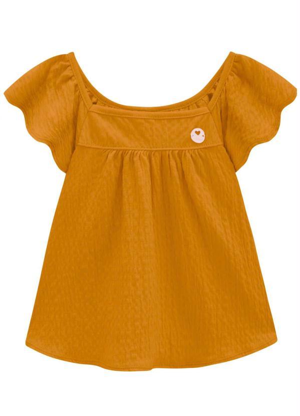 Milon - Blusa Infantil Menina Amarelo