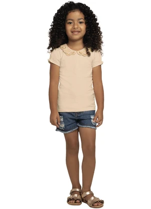Milon - Blusa Infantil Menina Básica Laranja - MILON