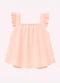 Kyly - Blusa Infantil Menina Básica Off White - variação: Laranja