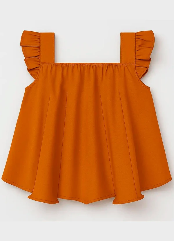 Kyly - Blusa Infantil Menina Básica Marrom