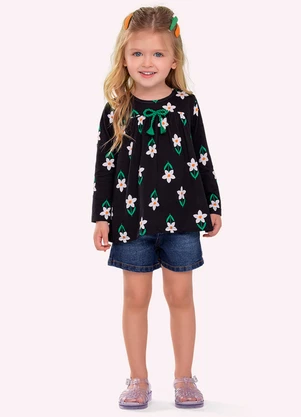 Kyly - Blusa Infantil Menina Básica Off White - KYLY