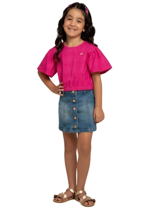 Milon - Blusa Infantil Menina Básica Rosa - MILON