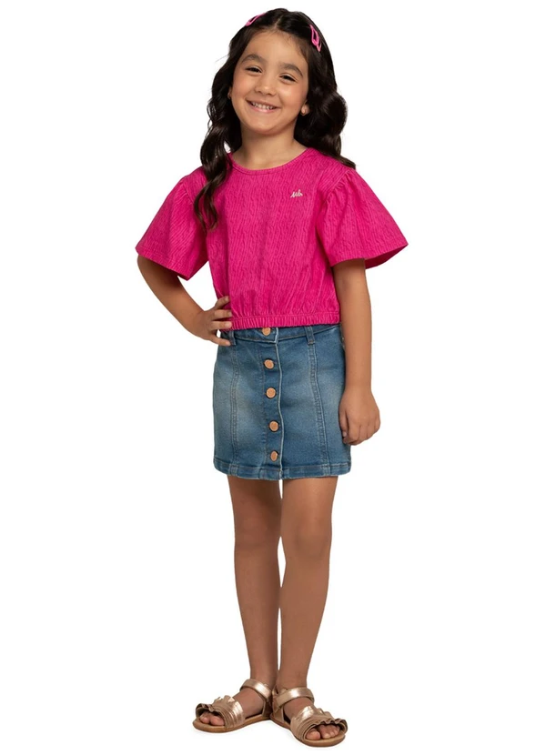 Milon - Blusa Infantil Menina Básica Rosa 2