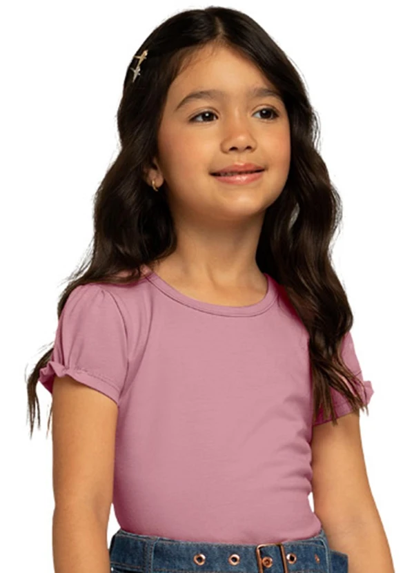 Milon - Blusa Infantil Menina Básica Rosa