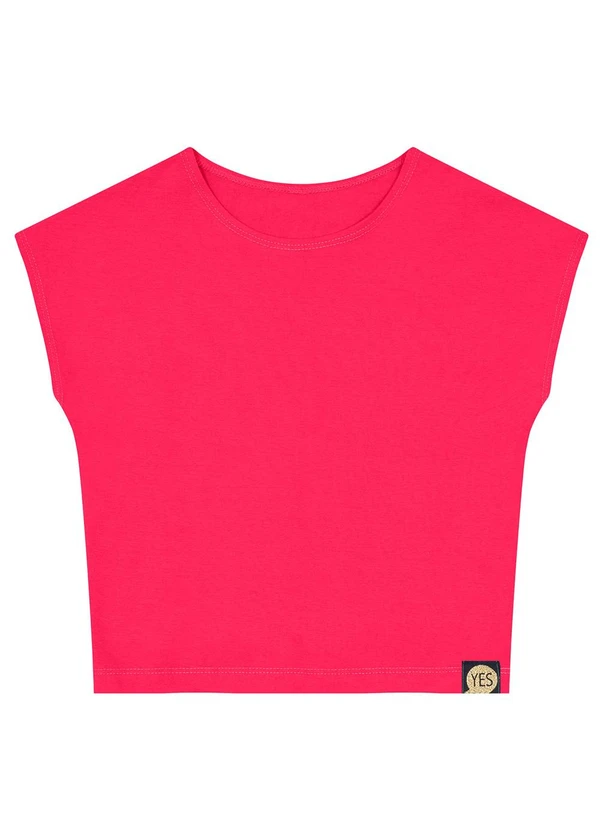 Kyly - Blusa Infantil Menina Básica Rosa 1