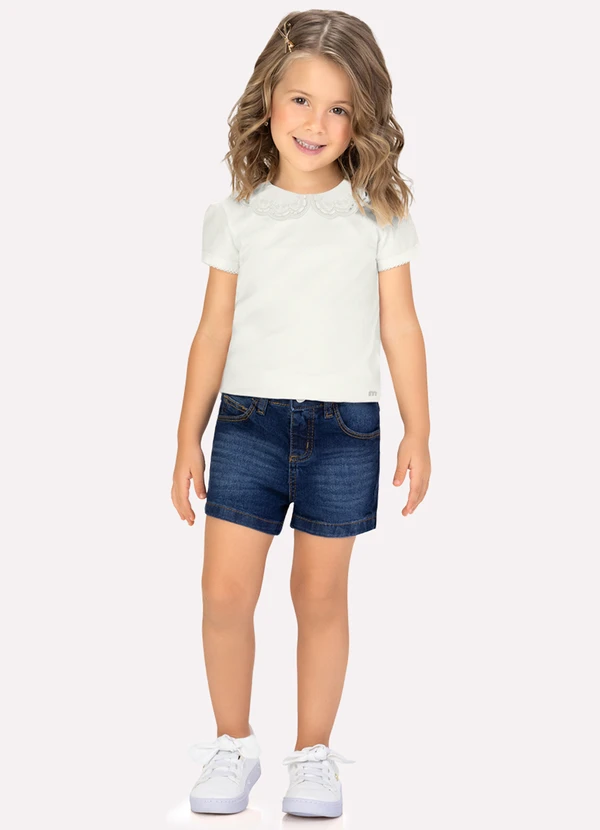 Milon - Blusa Infantil Menina Bordada Off White 2