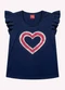 Kyly - Blusa Infantil Menina Bordado Azul Marinho - variação: Azul Marinho