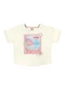 Elian - Blusa Infantil Menina Brilho Stamp Bege - variação: Bege
