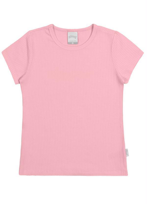 Alakazoo - Blusa Infantil Menina Canelada Básica Rosa