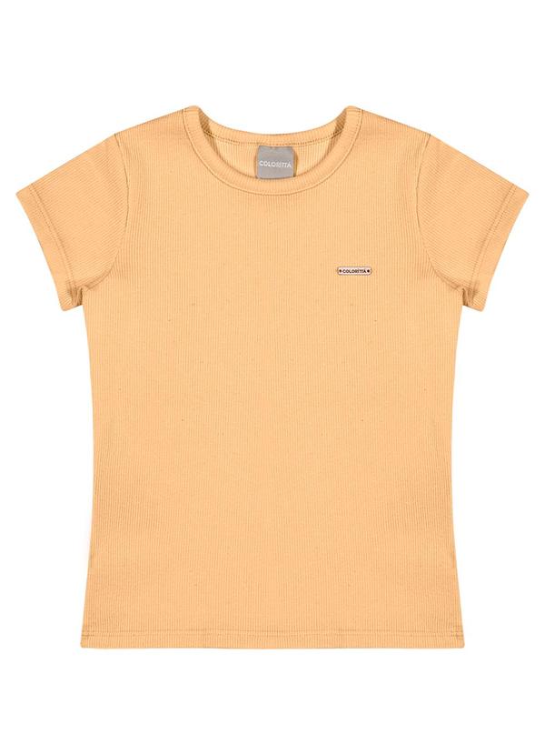 Colorittá - Blusa Infantil Menina Canelada Colorittá Laranja