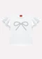 Kyly - Blusa Infantil Menina com Babados Branco - variação: Branco
