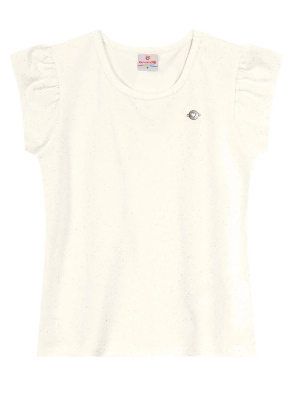 Brandili - Blusa Infantil Menina com Brilho Bege