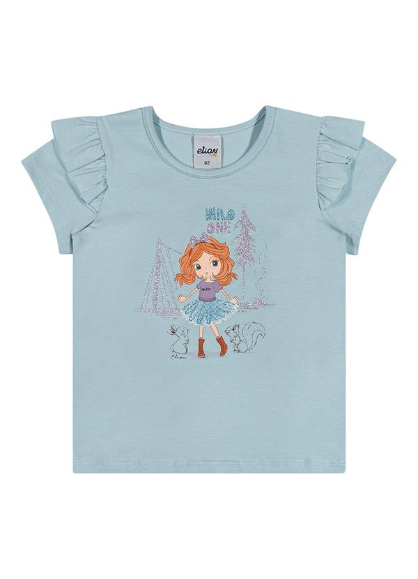 Elian - Blusa Infantil Menina com Estampa Elian Azul
