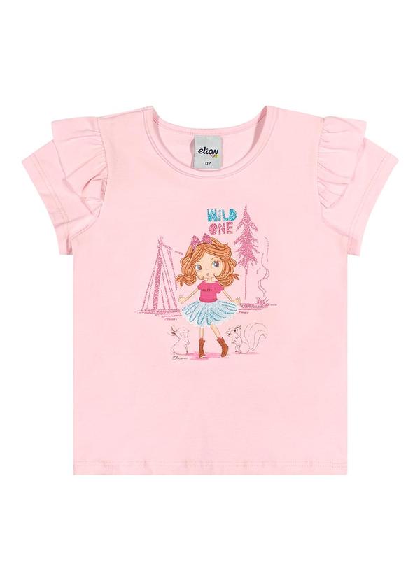 Elian - Blusa Infantil Menina com Estampa Elian Rosa
