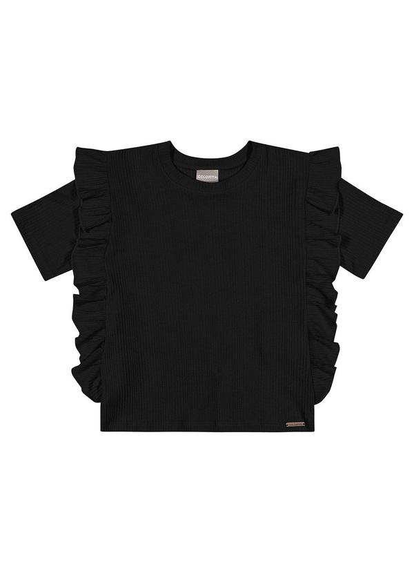 Colorittá - Blusa Infantil Menina com Franzido Colorittá Pret