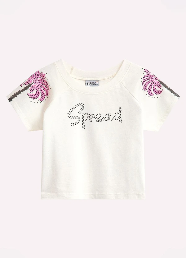 Nanai - Blusa Infantil Menina com Strass Off White 3