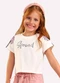 Nanai - Blusa Infantil Menina com Strass Rosa - variação: Off White