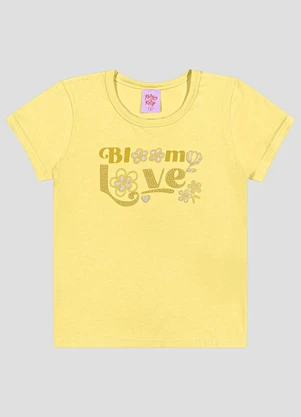 Kely Kety - Blusa Infantil Menina Cotton Amarelo - KELY KETY