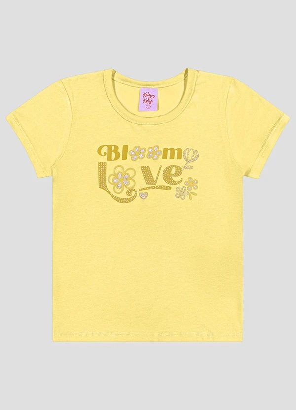 Kely Kety - Blusa Infantil Menina Cotton Amarelo
